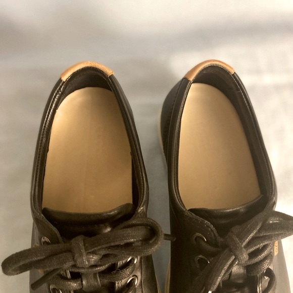 Black smooth leather Ecco Soft 7 cap toe sneakers US 8-8.5 / EU 39. Gently used. - Picture 5 of 7